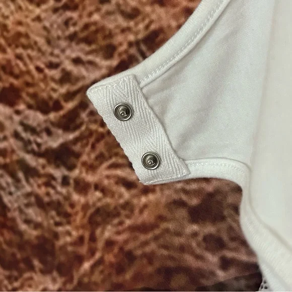 Dila Sheer Stripped Bodysuit in White by Superdown - Picture 10 of 14